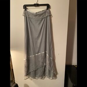 Vintage NATAYA long sage green skirt large